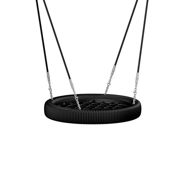 Swing seat: Bird's nest seat - balançoire ronde noire pour aires de jeux