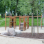Panther wooden playhouse dans un cadre de parc