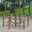 Équipement de terrain de jeu pour enfants Kentucky Double en bois et cordes.