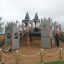 Windsor castle with slide sur une aire de jeux