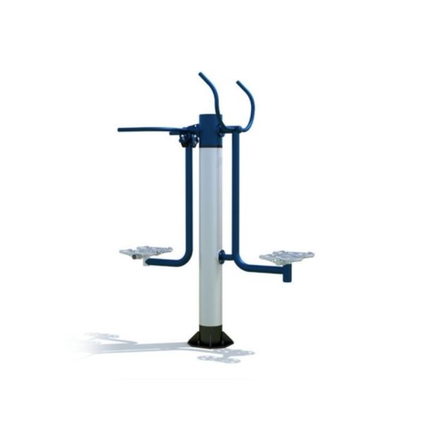 Équipement de fitness extérieur Set 2 avec stations à double pédale et guidons.