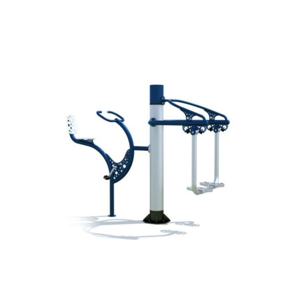 Équipement de gym extérieur Set 4 avec plusieurs stations d'exercice.