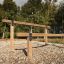 Équipement de fitness extérieur Double Jump Bars en bois.