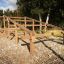 Climb Obstacle wooden ladder dans une aire de jeux extérieure