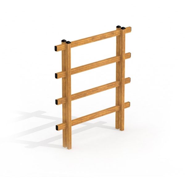 Step And Climb wooden ladder avec quatre barreaux.