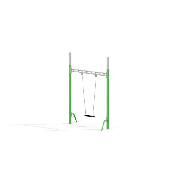 Single Swing avec cadre vert et gris.
