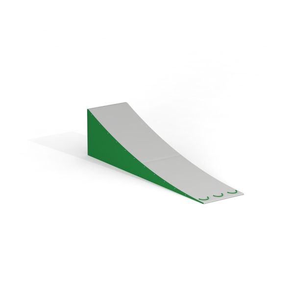 Ramp vert et blanc pour aires de jeux ou skateparks.