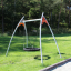 Aire de jeux extérieure avec Single Swing (BNS) sur une pelouse verte.