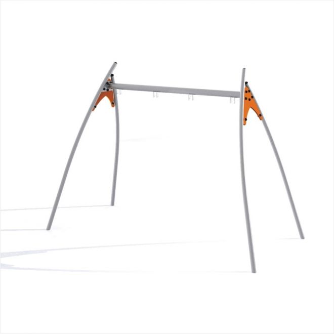 Metal Swing Frame (double swing) avec des connecteurs orange.