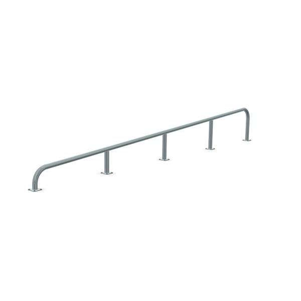 Rampe de sécurité métallique pour aires de jeux, Rail 25/60.