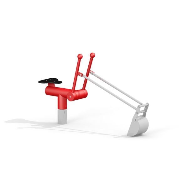 Jouet d’aire de jeux rouge et blanc Excavator.