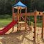 Logo Tower with Climbing Net playhouse with slide dans une aire de jeux