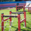 Structure d’escalade pour aire de jeux en bois Trapezoidal pour enfants.
