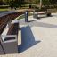 Chicago Bench dans un cadre de parc extérieur moderne.