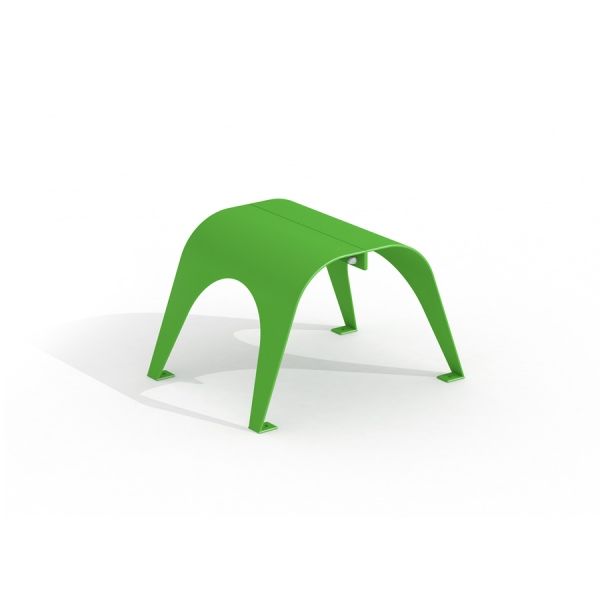 Vert Lounge Table avec des pieds courbés.