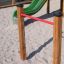 Équipement de jeu Somersault Single avec toboggan vert et barre rouge