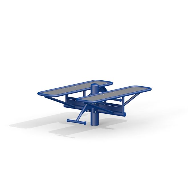 Équipement de jeux Double Bench en bleu.