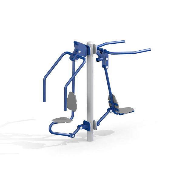Équipement de fitness extérieur pour tirage vertical et développé poitrine.