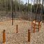 Obstacle Course Crawl Net extérieur dans une zone boisée