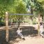 Nature Swing Eco dans une aire de jeux en forêt conçue pour les enfants.