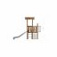 Maison de jeu en bois Pixie avec toboggan et filet d’escalade pour aire de jeux.
