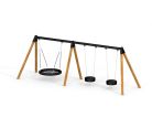 Balançoire Triple 2+1 nid d'oiseau Ø120cm