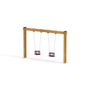 Balançoire en bois siège bébé