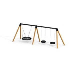 Balançoire Triple 2+1 nid d'oiseau Ø120cm