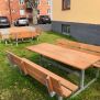 Miniaturka Table et banc en bois et acier (2)