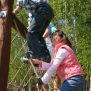 Kids climbs on Mountains Net