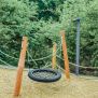 Miniaturka Balançoire robinia 2 pôles avec nid d'oiseau Nature (12)